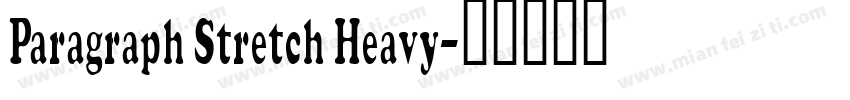 Paragraph Stretch Heavy字体转换